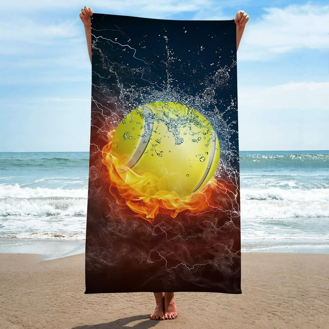 Super Colorful Sandproof Microfiber Beach Towel 30x60 Inch, Quick-Dry Multi-Purpose Bath Towel for Travel Pool, Compact Portable Blanket for Camping Yoga Gym with High Absorption