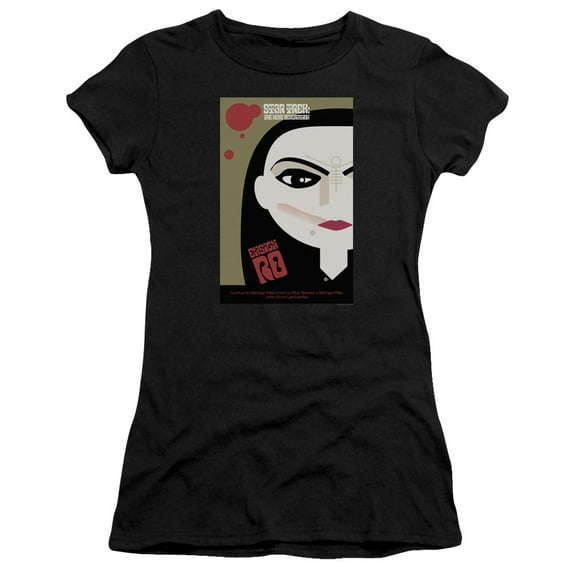 Star Trek Tng Season 5 Episode 3 Junior Women's Sheer T-Shirt Black