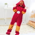 thumbnail image 2 of Pijama de Anime de Iron Man para hombre y mujer, ropa de dormir de franela de superhéroe, disfraz de Kugurumi, para invierno, 2 of 4