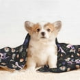 thumbnail image 4 of Yiaed Snake And Floral1 Print Dog Blankets-Cat Blanket Washable for Couch Protection,Puppy Blanket, Soft Plush Reversible Throw Furniture Protector-Small, 4 of 8