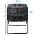thumbnail image 4 of ZENSTYLE Durable Composting Tumbler Dual Rotating Garden Compost Bin 43 Gallon Black, 4 of 10