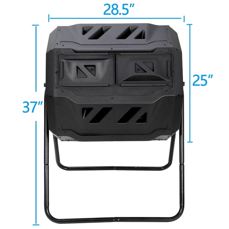 ZenStyle Dual Rotating Compost Tumbler, 43 Gallon photo 4