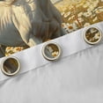 thumbnail image 4 of Manfei Country Floral Daisy Blackout Curtains Set of 2 (52x84 Each),Rustic Farmhouse Cabin Window Curtains,White Horse Animal Curtains and Drapes For Microfiber Bedroom Decor, 4 of 6