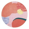 thumbnail image 2 of 8x8, 7x7, Pink area rug, Tufted carpet, Geometric wool, 6x6, 5x5, Rugs for Living, Bed, room, 2 of 6