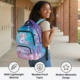 thumbnail image 4 of Pzuqiu Guitar Capybara Backpack for School Kids Girls Large Capacity Schoolbags with Side Pockets Bookbags, 17 Inches College Students Backpacks Lightweight Laptop Daypack, 4 of 7