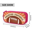 thumbnail image 4 of TEQUAN Large Capacity Pencil Case, American Football Sunbursts Pattern Pencil Pouch 2 Compartments Pencil Bag (Pink), 4 of 7