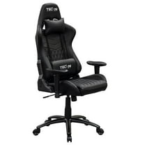 Pemberly Row Ergonomic High-Back Racer Style Gaming Chair in Black