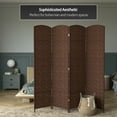 thumbnail image 6 of Red Lantern 7 ft. Tall Diamond Weave Room Divider - Dark Mocha - 4 Panel, 6 of 6
