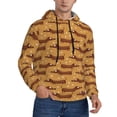 thumbnail image 2 of Lsque Dachshund Dog Puppy Pattern Casual Men's Hoodie,Hooded Sweatshirt with Kangaroo Pocket,Pullover Hoodie-Medium, 2 of 7