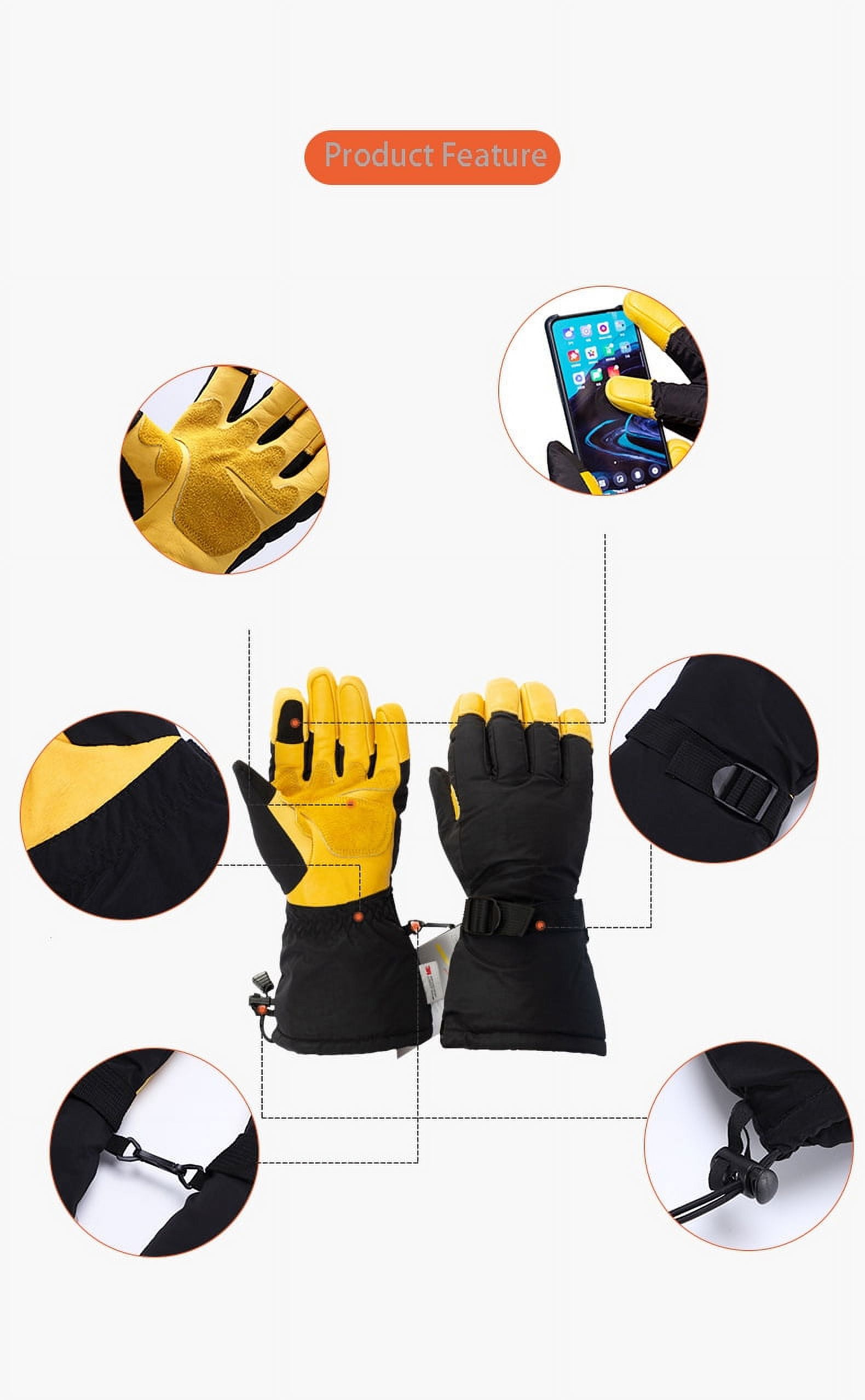 Rugged Waterproof Winter Gloves | Touchscreen Compatible | Cordura Shell, Thinsulate Insulation | Ice Fishing, Skiing, Sledding, Snowboard | for Women or Men(M)