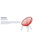 thumbnail image 4 of Flash Furniture Valencia Oval Comfort Series Take Ten Red Papasan Lounge Chair, 4 of 11