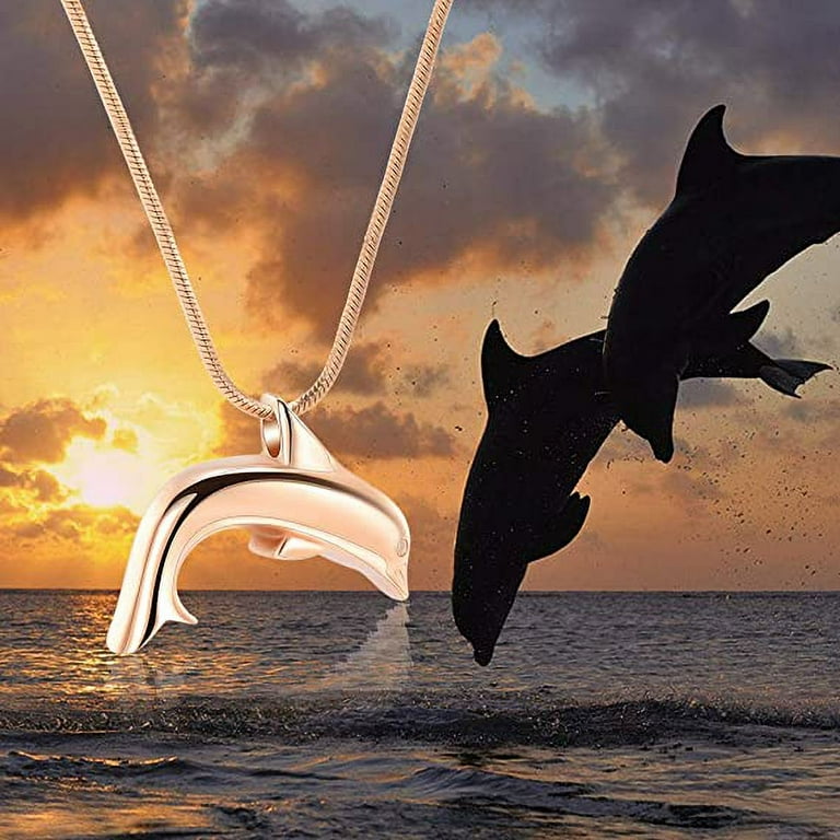 Dolphin on sale cremation jewelry