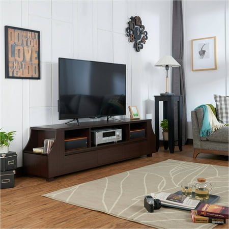 Contemporary Tv Furniture - Furniture of America Patton Contemporary Walnut TV Stand for up to 70