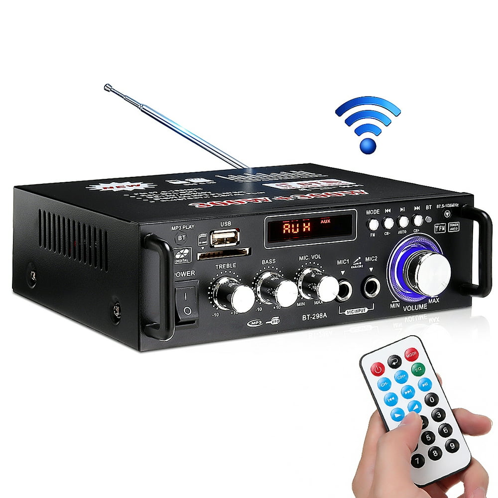 Car Home Theater bluetooth Amplifier with LCD Digital Display Stereo