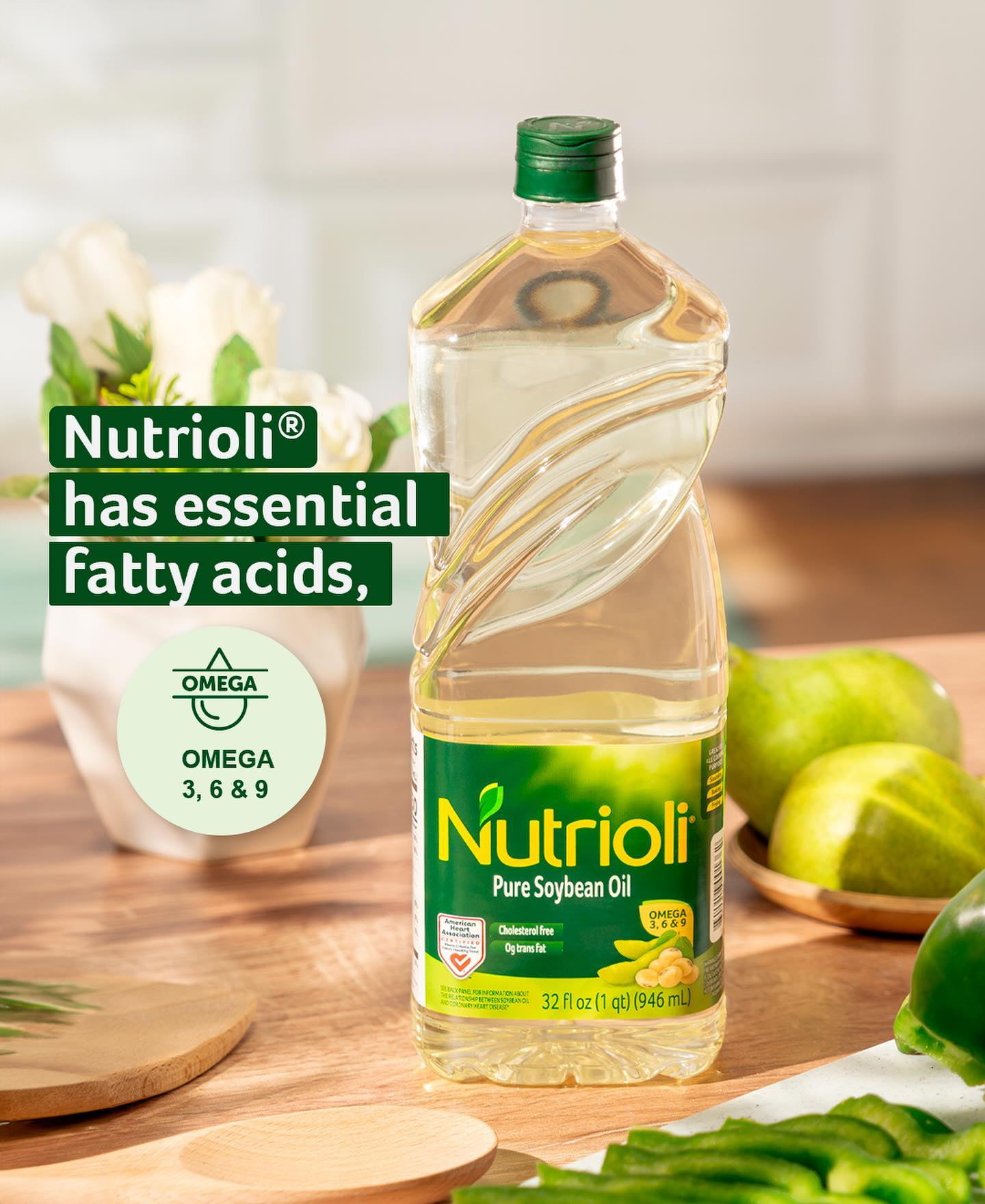 Nutrioli Pure Soybean Oil, 32 fl oz