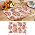 thumbnail image 6 of Red Pineapple Placemats Set of 8 Summer Botanical Tropical Fruits Place Mats Indoor Wipeable Table Mats Washable Cloth Dining Table Placemats for Kitchen Holiday Party Home Decor 13x19 Inch, 6 of 9
