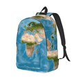 thumbnail image 2 of Balery Earth View World Map Vintage Canvas Backpack for Men and Women - Large Capacity, Durable Travel Laptop Bag for School, Work, Hiking, and Outdoor Activities, 2 of 7