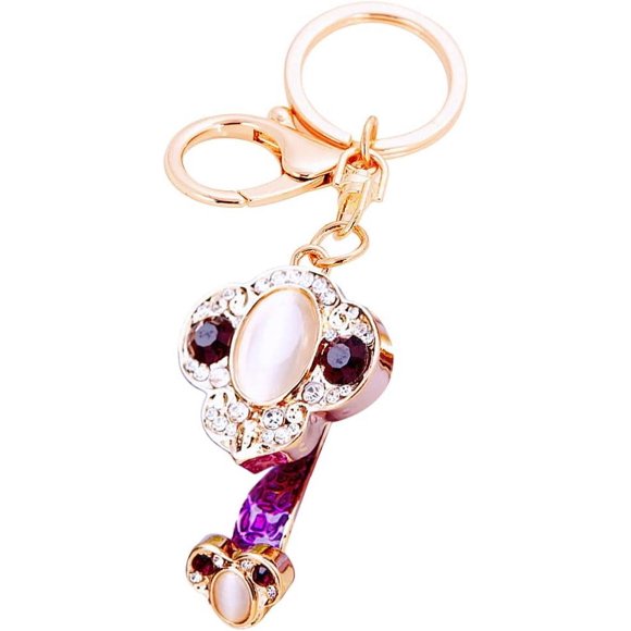 HUGFEGWE Ruyi Crystal Keychain Ruyi Car Keychain Keychain for Purse Bag Charm Handbag Accessories (Four Colors) CJ25311-3341