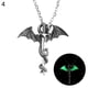 thumbnail image 1 of Men Glow In The Dark Dragon Sword Pendant Chain Necklace, 1 of 5