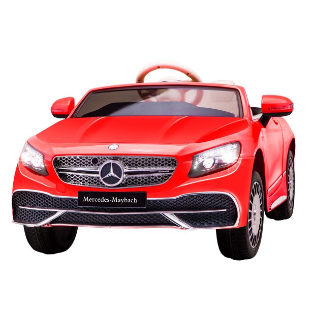 Tobbi 12v Mercedes Maybach S650 Licensed Kids Ride On Car Electric Battery Powered Ride On Toys With Remote Control Music Bluetooth Led Lights Mp3 Red Walmart Com Walmart Com