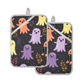 thumbnail image 7 of Yayeee Pot Holders Kitchen Heat Resistant with Pocket 7"x9.8" Cotton Oven Cooking Hot Pads, Yellow Halloween Ghosts, 7 of 7