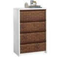 thumbnail image 3 of Pemberly Row Commode 4 Tiroirs en Bois Manufacturé Blanc Doux/noyer Grand, 3 of 8