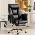 thumbnail image 1 of HOMCOM Executive Office Chair, Overstuffed Reclining Desk Chair, Black, 1 of 10