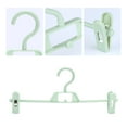 thumbnail image 3 of REGALWOVEN 10 Pack Plastic Non-Slip Hangers with Pinch Clips, Durable 360-degree Space Saving Clothes Hangers for Clothing, Closet and Pants Green, 3 of 6