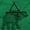 Antique Irish Green, variant on Spiritual Animal Elephant Triangle Plus Size Crewneck Graphic Tee Shirt Brisco Brands 2X