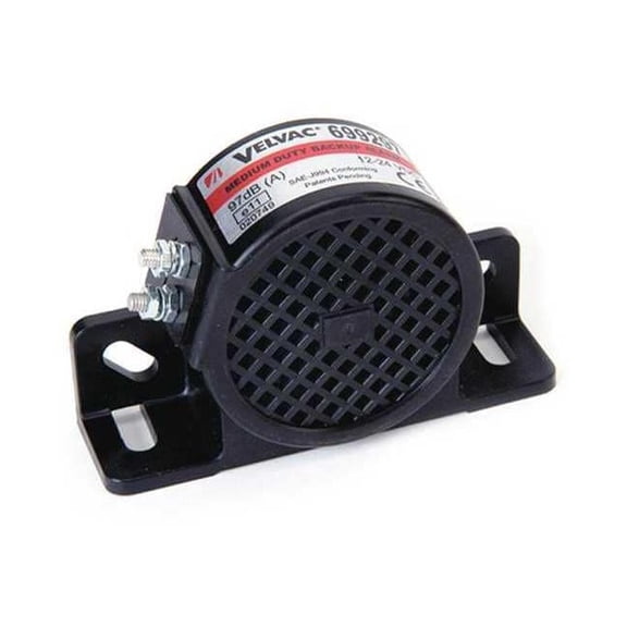 Velvac Back up Alarm,97dB,Black,3-1/2 In L 699297