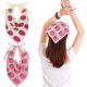 thumbnail image 1 of wonima44 hoyuwak 2Pcs Crochet Bandanas Headbands Hairbands Knitted Strawberry Hair Accessories for Women Girls - Hair Styling and Decor (White, Pink), 1 of 1