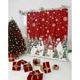 thumbnail image 5 of Red Christmas Shower Curtain, Snowman Snowflake Xmas Tree Winter Waterproof Fabric Shower Curtains with 12 Hooks, Bathroom Curtain Set for Bathroom Accessories Decor, 36 x 72 Inches, 5 of 9