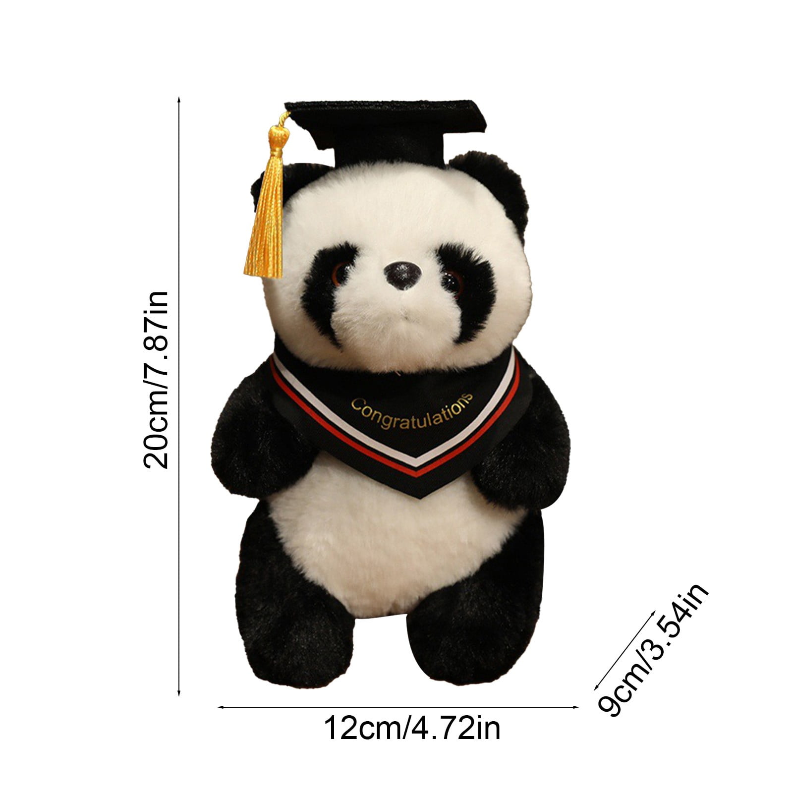 JilgTeok 5 Packs Graduation Panda Doll with Hat Doll 2025 Graduation Plush Keepsake Gift Adorable Celebration Souvenir Home Decoration 4.7inch
