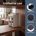 thumbnail image 2 of Unique Bargains Geometric Metal Book Ends for Shelves Black Style D 4.7"x3.7"x6.7", 2 of 4