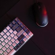 Azio Cascade Bluetooth and USB 75% Mechanical Computer Keyboard, Hot-Swappable Switches, Backlit, Galaxy Light, CRG2G104