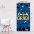 thumbnail image 2 of 2021 Décorations de Fête de Graduation, Grand Tissu Félicitations Graduation Couverture de Porte Graduation Bannière Photo Booth Fond pour 2021 Grad Fournitures de Fête Intérieure / Extérieure (Bleu), 2 of 7
