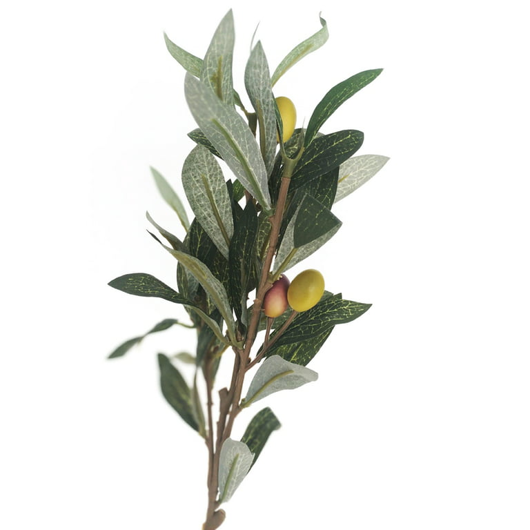 5PCS Artificial Olive Branch Plants Faux Olive Branches Stems Fake
