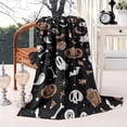 thumbnail image 2 of Vintage Halloween Pattern Blanket,Comfortable Soft Flannel Throw Blanket,All Season,Warm Lightweight Blankets for Sofa Bed Couch Living Room Chair,40"x50", 2 of 4