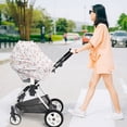thumbnail image 6 of Sweet Jojo Designs Watercolor Floral Pink Grey and White Multi Use Baby Car Seat and Nursing Cover, 6 of 6
