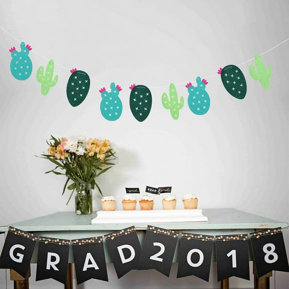 DEEPCRAFF Cactus Lace Special Occasion Decoration Non-woven Fabric Banner