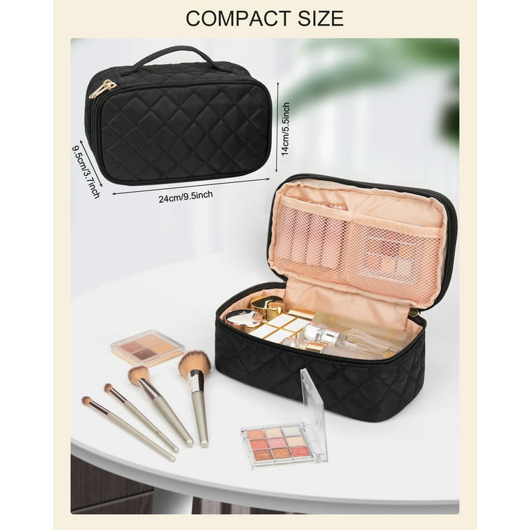 Ellis james designs large travel makeup bag organizer cosmetic train case toiletry bags for women sale
