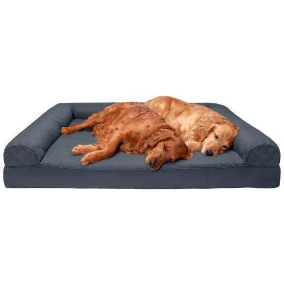 FurHaven Pet Products Quilted Orthopedic Sofa Pet Bed for Dogs & Cats - Iron Gray, Jumbo Plus