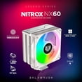 thumbnail image 3 of Disipador CPU Gamer Balam Rush NITROX NX60 120mm ARGB LGA 1700 AM5 600-1800 RPM 4-pin Blanco, 3 of 6