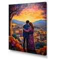 thumbnail image 2 of Designart "love Couple Landscape Enveloped In Garden" Romantic Landscape Wall Art Print, 2 of 5