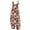 Hot Pink, variant on Women's Sleeveless Christmas Printed Cotton Jumpsuit - Casual Loose-Fit Romper, Beige Size L