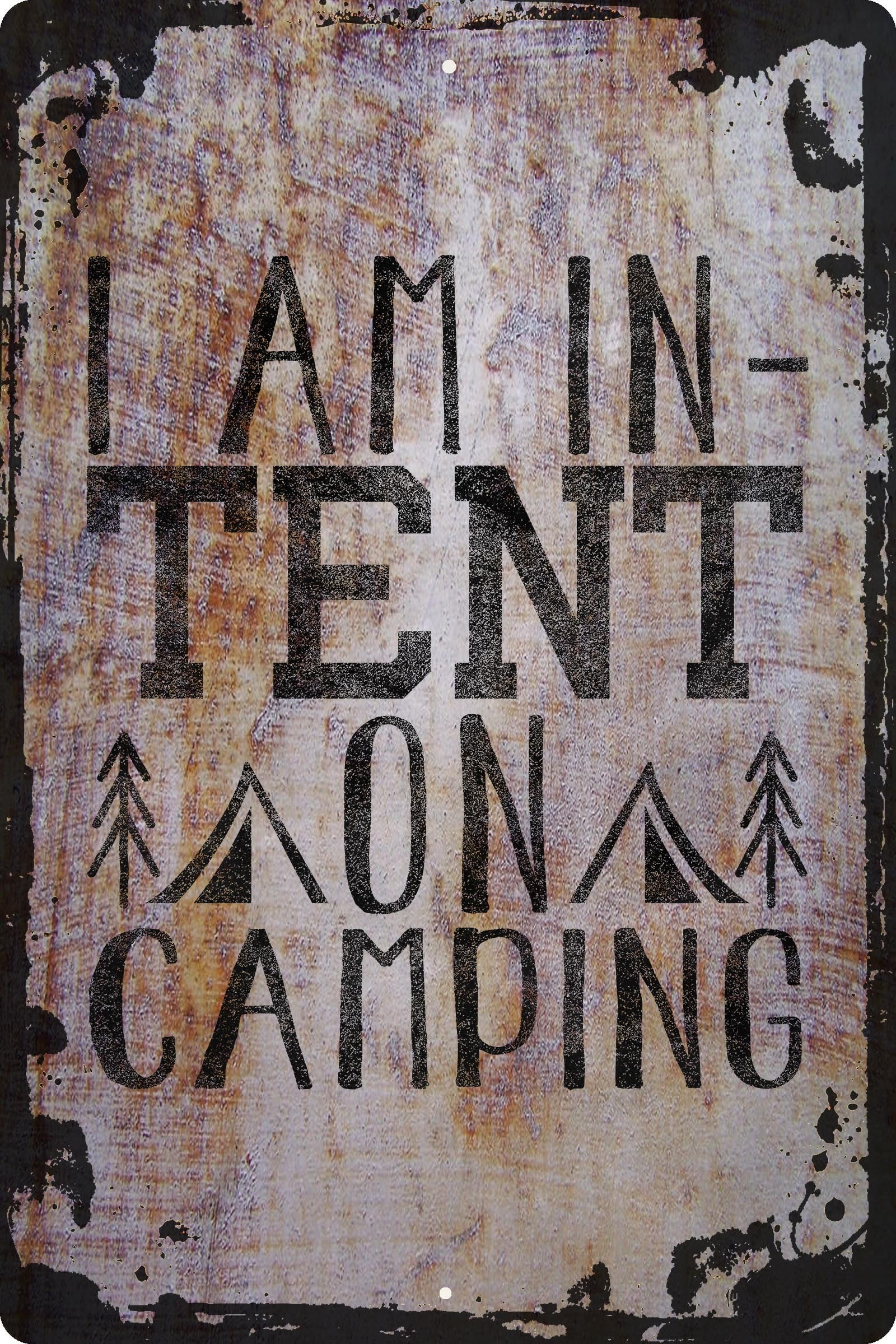 Sign I In On Camping Funny Outdoor Puns for Nature Lovers Decorative Art Wall Decor Gift - Walmart.com
