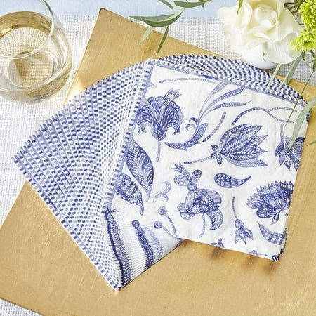 Kate Aspen Blue Willow, One Size, 2 Ply Paper Napkins (Set of 30)