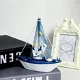 thumbnail image 4 of 2pcs Miniature Sailboat Model Decoration for Office Bedroom Desktop Ornament, 4 of 6