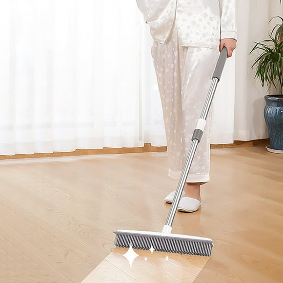 Ftwytp Stainless Steel Floor Brush, Long Handle, Carpet Cleaner, Scraping Brush, Multifunctional, Efficient Cleaning, Rust-Resistant