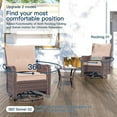 thumbnail image 6 of Gotland 13PCS Outdoor PE Rattan Wicker Patio Furniture Set with 43" Fire Pit Table & Swivel Rocking Chairs Set,Sand, 6 of 6